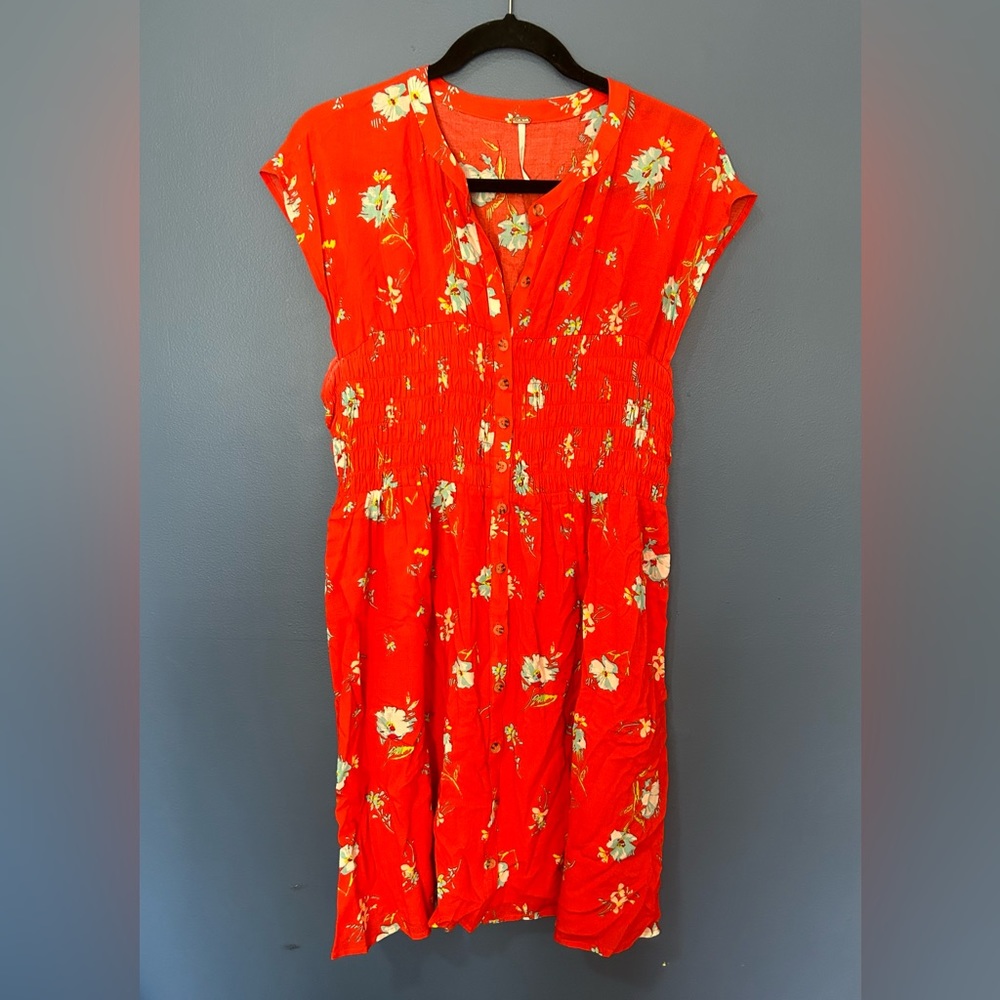 Free People beautiful capped sleeve dress - Picture 1 of 4
